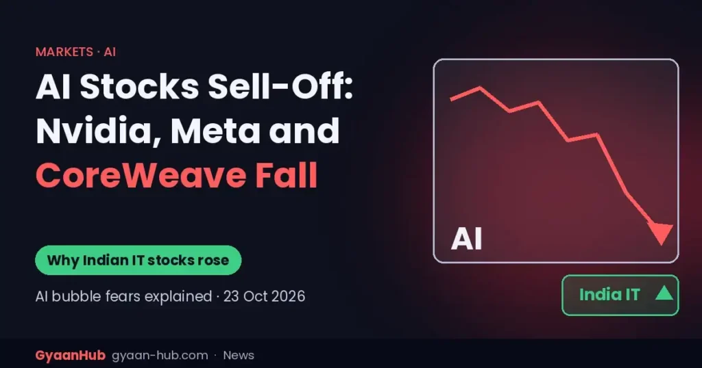 AI Stocks Sell-Off: Nvidia, Meta and CoreWeave Fall on AI Bubble Fears, but Indian IT Stocks Rise