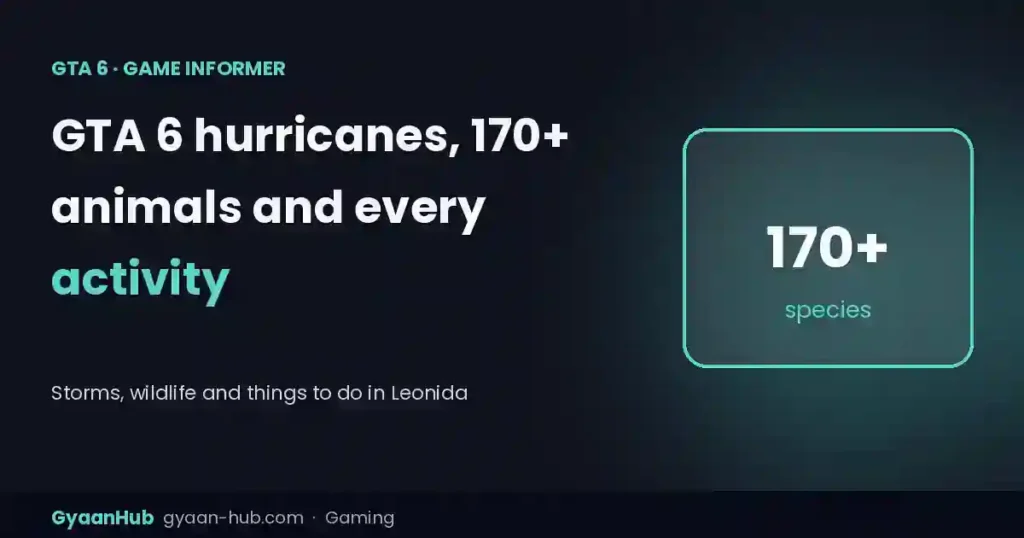 GTA 6 Game Informer Cover Story: Hurricanes, 170+ Animals and Every Activity Revealed