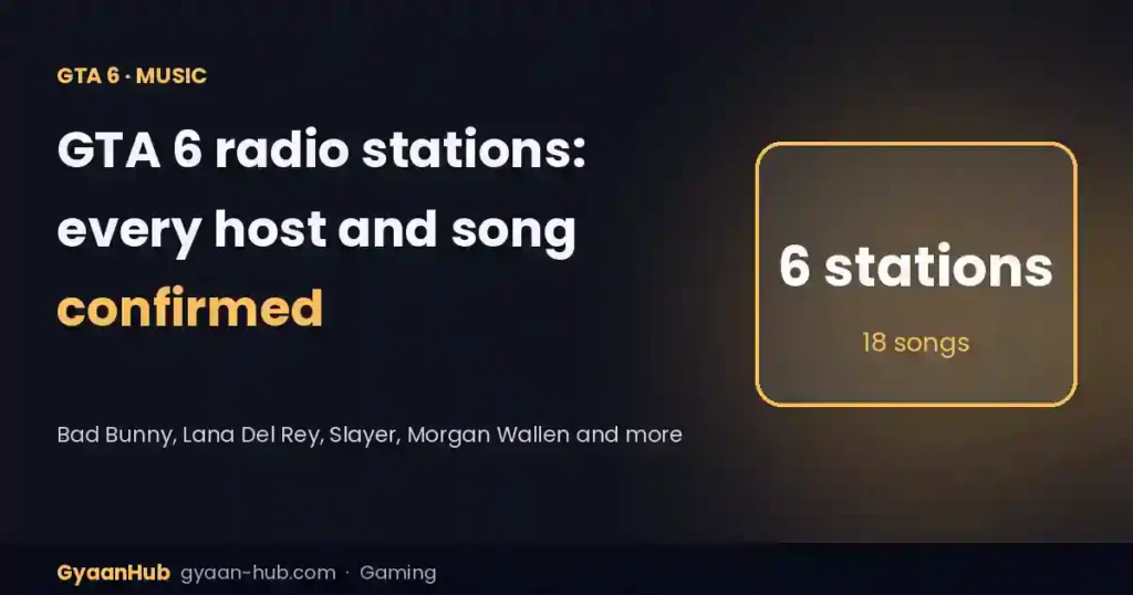 GTA 6 Radio Stations: Every Host and All 18 Songs Confirmed So Far (Bad Bunny, Lana Del Rey, Slayer and More)