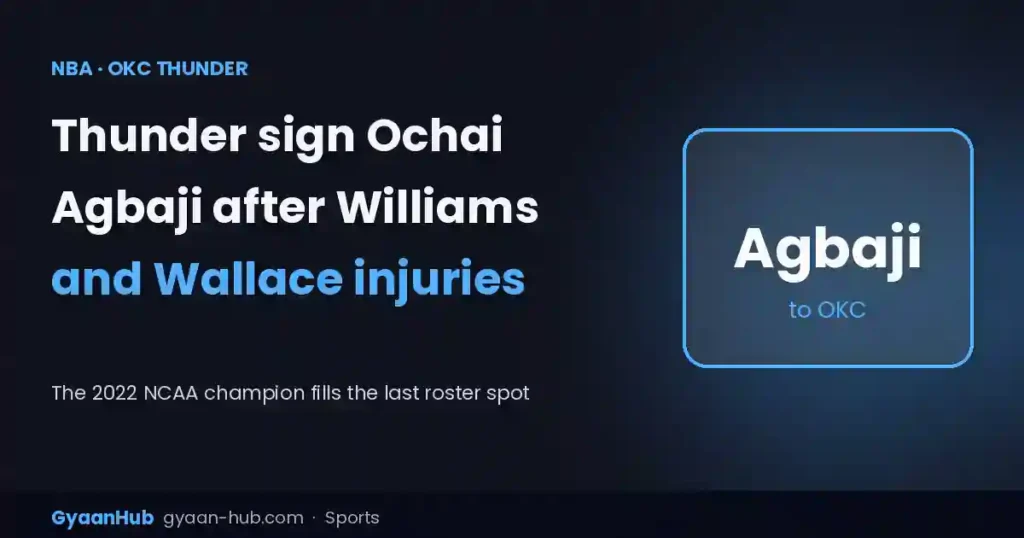 Thunder Sign Ochai Agbaji After Jalen Williams and Cason Wallace Injuries: What He Brings to OKC